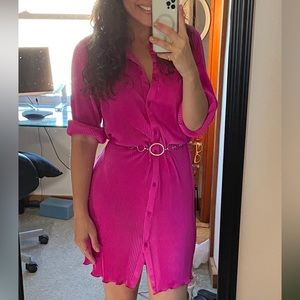 Pink Shirt Dress